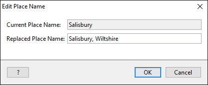 Editing place names