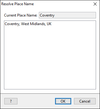 Resolving place names